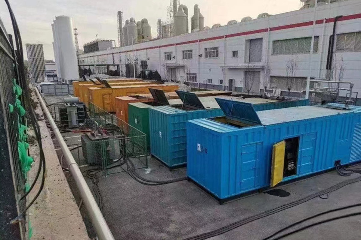 宁南发电机租赁施工现场